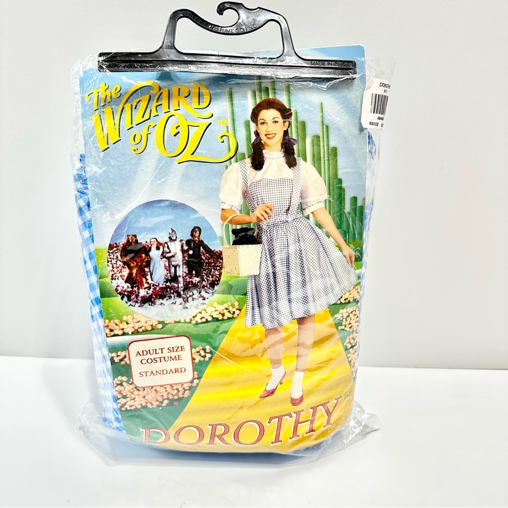 Wizard of Oz Dorothy Costume Womens Adult Standard Blue Gingham Dress Halloween